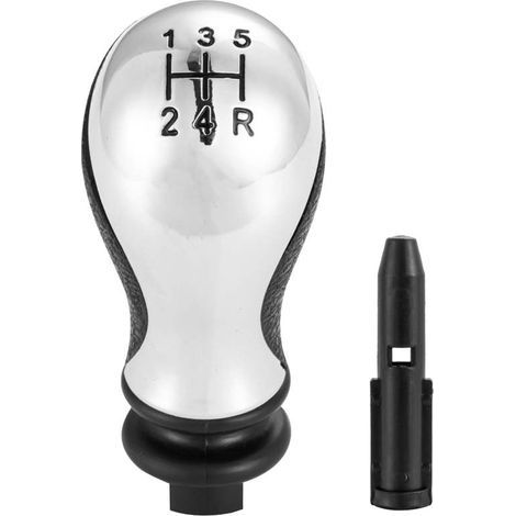 CCYKXA 5 Speed Manual Gear Shift Knob Shifter Lever Knobs for Citroen C5 01-08 Xsara Picasso 1999-2008 - Black & Gloss Chrome OE 2403Y8 (1/5)