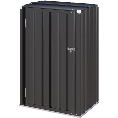 YODOLLA Armoire de Rangement Verticale en Métal Extérieure Étanche - Meuble Compact pour Outils pour Jardin et Patio