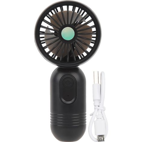 Ventilateur de Poche Mini Portable Rechargeable USB Noir - Ventilateur Personnel Réglable pour Intérieur, Extérieur et Voyage (1/5)