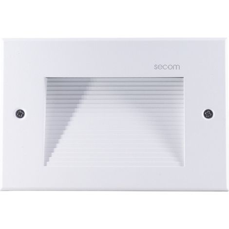 Trido Maxi 6W 300lm IP65 Rechteckige LED-Einbauwandleuchte IP65 18x5,3x12cm Weiß 25000H SECOM