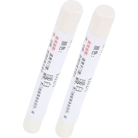 Lot de 2 crayons de peinture pour meubles et sols, pour retoucher les rayures et réparer les matériaux composites pour bois et fibres de bois, blanc chaud. (1/5)
