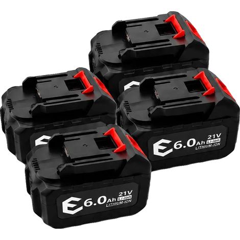 Batterie Lithium Rechargeable, 21V, Capacité de 6000 mAh, 21V6.0-4PCS (1/2)
