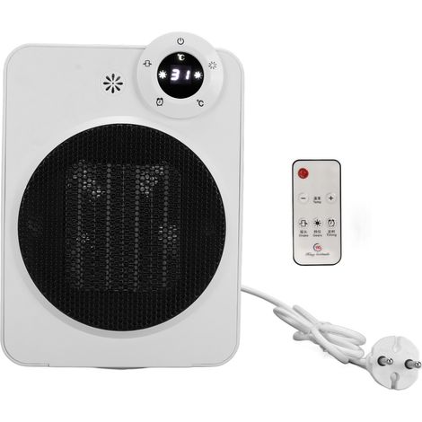 Chauffage pour niche pour chien, chauffage rapide, 3 vitesses, silencieux, grand angle, mini chauffage d'appoint avec télécommande pour air chaud et air frais. (1/5)