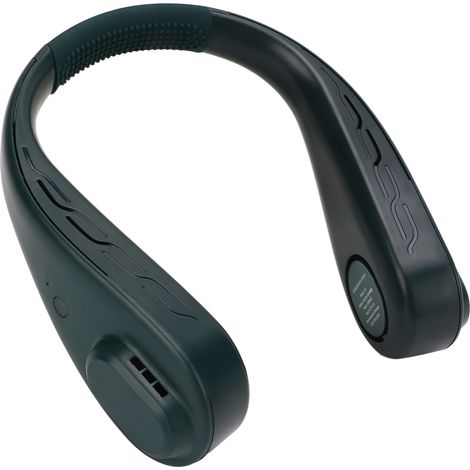 Ventilateur de cou suspendu, affichage numérique intelligent, portable, rechargeable par USB, sans pales, 5 V, 1 A
