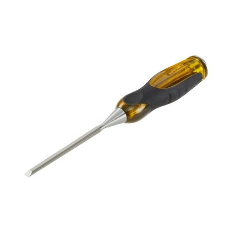 Stanley – Ciseau à bois 6 mm – Longueur 250 mm – Lame en acier EN31 trempé – Poignée ergonomique bimatière pour confort d'utilisation (1/2)