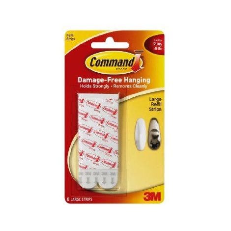 3M - Command Large Mounting Refill Strips (lot de 6) (1/4)