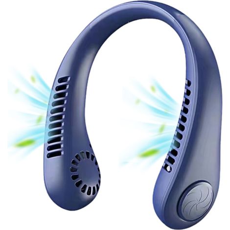 Ventilateur de cou portable sans lames, rechargeable et mains libres - Puissant et silencieux pour sport, bureau et voyage (1/5)