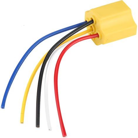Wakects Connecteur de Faisceau de Câblage à Douille de Relais Automobile en Céramique à 5 Broches Connecteur de Câbles 30-100A Résistant à Haute Température Imperméable avec une Installation Facile. (1/5)