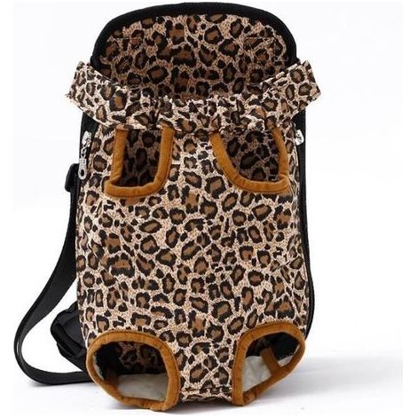 (Leopard / XL für 5,5-9 kg) Haustier-Tragerucksack für Chihuahuas, Teddyhunde, Katzen, Kleintiertransporter (1/4)