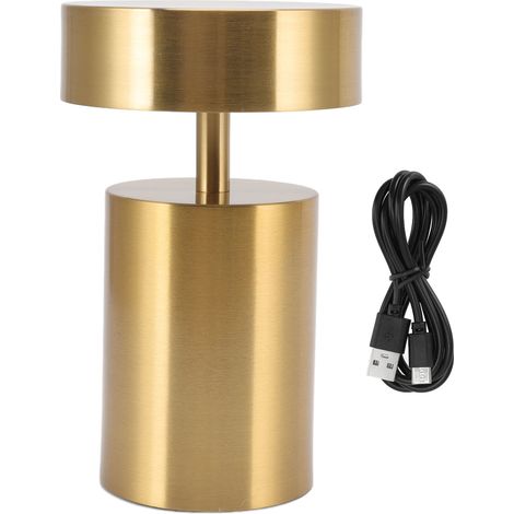 Ortviai Lampe de Table LED Rechargeable sans Fil avec 3 Températures de Lumière – Or, 18 cm, USB (1/5)