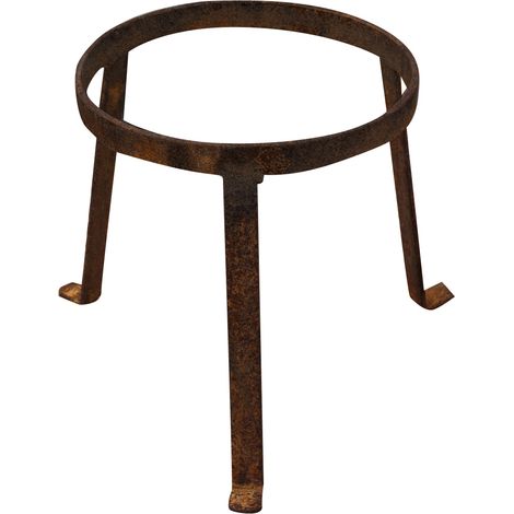 Wrought iron pot holder 21x21 cm Indoor and outdoor saucer Round pedestal for plants Pot tripod Vase holder Pot holder base