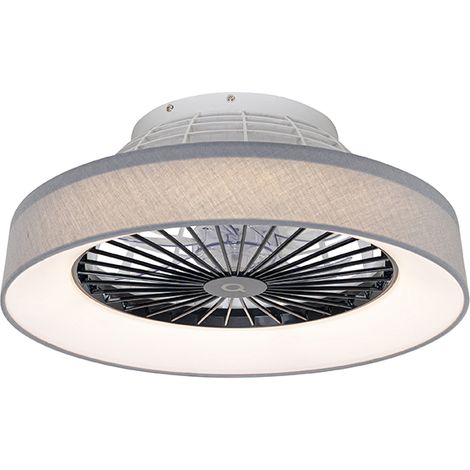 Deckenventilator grau mit Sterneffekt 47cm inkl. LED Dimmbar mit Fernbedienung - Emily