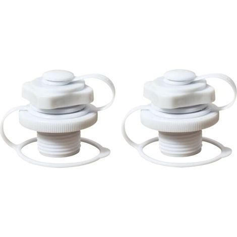 Lot de 2 bouchons d'air en spirale pour gonflage Lay-Z-Spay - Bouchon d'air à vis anti-fuite - Valve à vis pour matelas gonflable, bateau, jacuzzi, 22 mm (1/5)