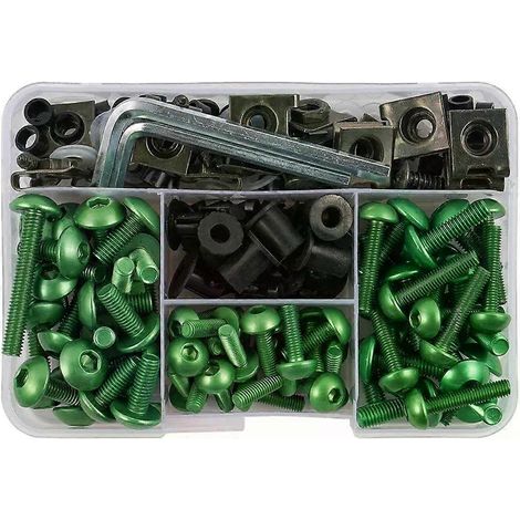 Komplettes Verkleidungsschrauben-Set (190 Teile), kompatibel mit Kawasaki ZX6R ZX7R ZX9R ZX10R ZX12R ZX14R Versys 650 Ninja 650R 1000 Z750 Z1000 ZZR600 (1/5)