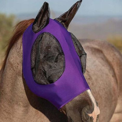 Masque réglable anti-moustique Horse Mesh Purple (1/4)