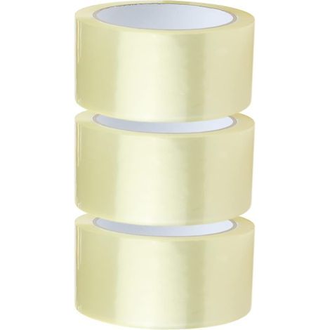 Ruban adhésif transparent pour colis - 3 rouleaux 48 mm x 66 m (1/5)