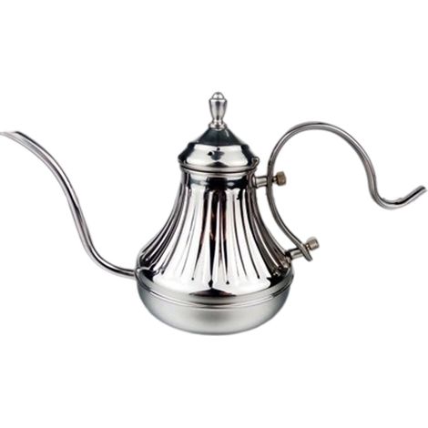 Hervidor con boquilla, acero inoxidable 304, diseño de panal, 450 ml, para café de filtro, cocina (1/5)