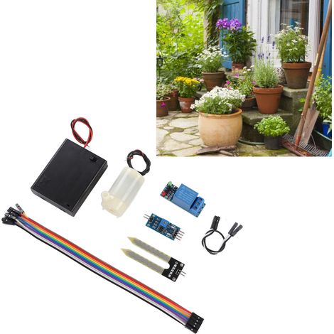Kit de pompe d'arrosage automatique et d'irrigation automatique à monter soi-même, kit de détection d'humidité du sol et d'arrosage automatique (1/5)