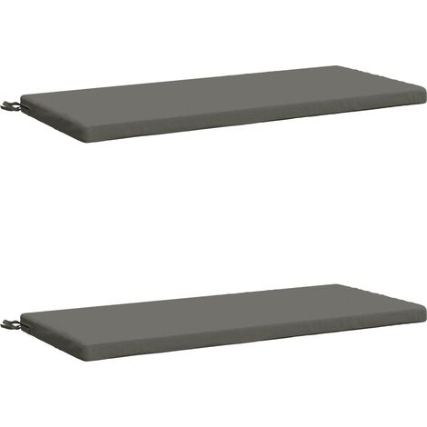 Cojines para bancos SOEST 2 uds. 100% Poliéster Gris vidaXL