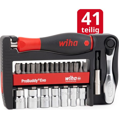 Wiha ProBuddy® Evo, set di 40 pezzi da 1/4" - Set di utensili compatto per il fai-da-te e i professionisti (46960)