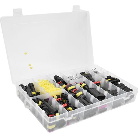 Kit de 1004 connecteurs automobiles étanches, fiches mâles et femelles, bornes 1 à 6 broches (1/5)