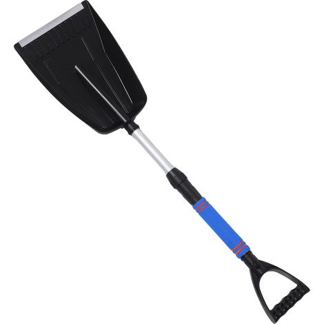 Pelle à Neige Télescopique Pliable avec Poignée Ergonomique, Outil Multifonctionnel en Alliage Abs pour Déneigement Rapide Allée et Trottoir en Hiver (1/5)