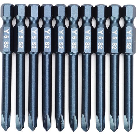 10-teiliges Set elektrischer Y-Schraubendreherbits aus magnetischem S2-Legierungsstahl, Steckschlüssel, Handwerkzeug, Hardware (1/5)