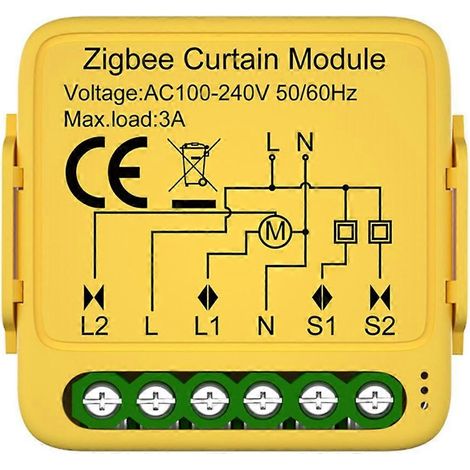 Module de commande de rideaux intelligent Tuya Smart Zigbee pour moteurs de stores et volets roulants connectés, compatible avec l'application Smart Life et Alexa, Google Home et Zigbee. (1/5)