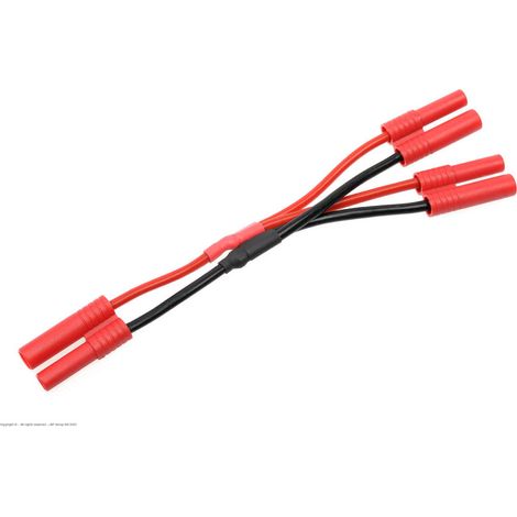 Revtec - Power Y-Lead - Parallel - 2mm Gold Connector - 20AWG Silicone Wire - 12cm - 1 pc