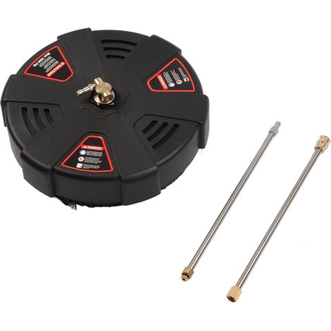 Nettoyeur de surface à haute pression de 16 pouces avec 3 roues, 3600 PSI, en acier inoxydable, accessoire pour nettoyeur haute pression avec raccord rapide de 1/4 pouce et 2 rallonges. (1/5)