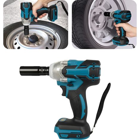 Llave de impacto eléctrica, par máximo 320 N·m, velocidad sin carga 0-4000 rpm, eje de transmisión de 1/2 pulgada, motor sin escobillas, peso 1,82 kg. (1/5)