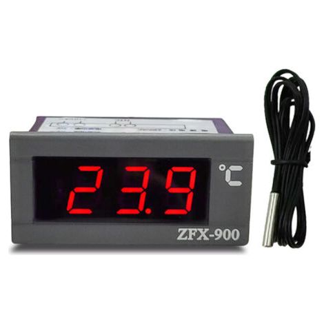 Thermomètre Numérique Intelligent ZFX-900 avec Écran LED pour Réfrigérateur, Congélateur et Armoire Froide, Noir (1/4)
