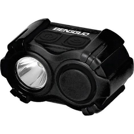 2-in-1 Fahrradscheinwerfer mit Hupe, wasserdicht, USB-C-wiederaufladbar, integriertes Licht und Hupe, schwarz.