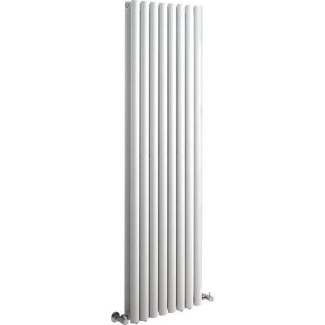 Hudson Reed – Radiateur vertical blanc 160 x 47,2cm – Puissance 1638W – Acier léger et durable – Chauffe rapide pour chauffage central
