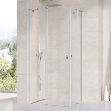 Ravak Chrome - Duschtür CRV2-120, 118-120 cm, Satin//Klarglas 1QVG0U00Z1