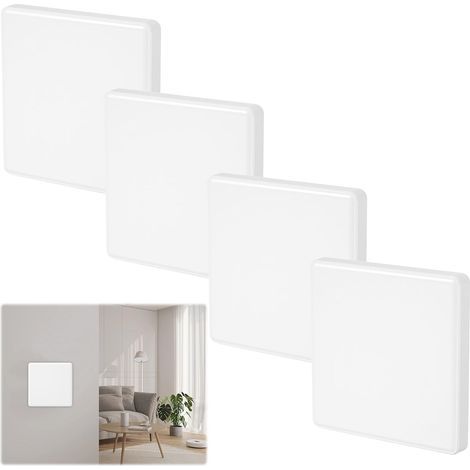 Cache Prise Electrique, 4 Pièces 86x86mm Cache Prise Murale, Cache Interrupteur Mural, Obturateur Prise, Cache Interrupteur, Cache Prise pour Prises Ou Interrupteurs Inutilisés (blanc) (1/5)