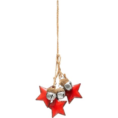 Lange Metall Weihnachten Thema 3 Sterne 2 Sortimente - Roter stern (1/2)