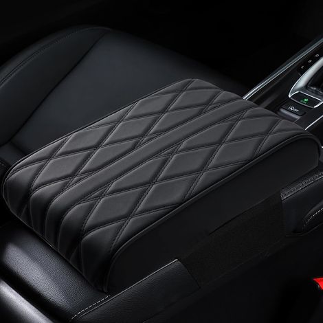Leder-Mittelkonsolenbezug für Auto-Armlehne, Memory-Schaum-Armlehnenmatte, Auto-Armlehnenmatte für SUV, LKW, Fahrzeug