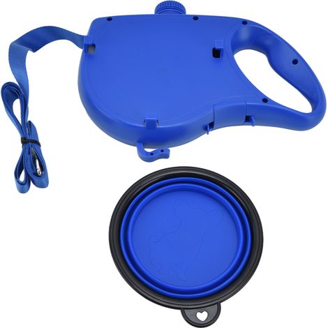 Blaues Set – Outdoor-Hundeleine + faltbarer Reise-Wassernapf mit Wasserflasche, multifunktionaler Napf zum Spazierengehen und Füttern Ihres Hundes (1/5)