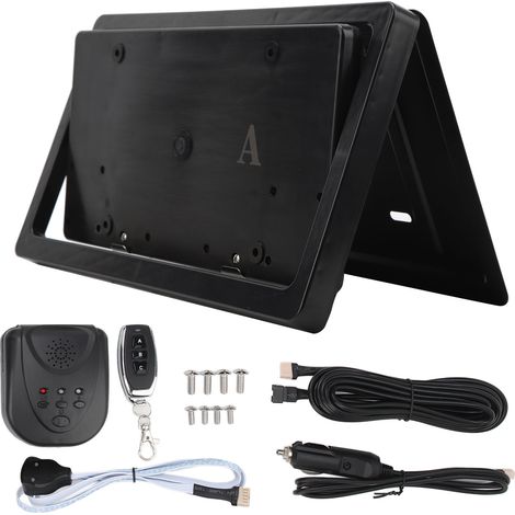 Support de plaque d'immatriculation réversible avec télécommande électrique pour véhicules standard américains