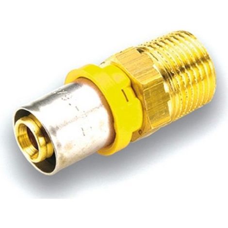 RACCORDO PER GAS DIRITTO MASCHIO 20 x 1/2&quot
