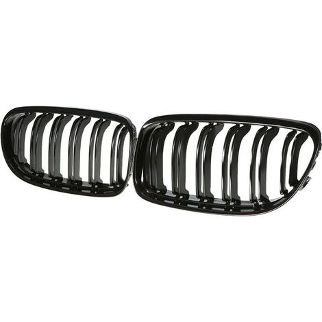 Grille de calandre à double barre noire brillante pour BMW Série 3 E90 (2009–2012), modèle de remplacement avec motif à double ligne deng ALOVEZ