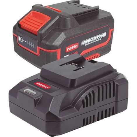 RATIO 7994X456 - Kit Batería + cargador Connected Power RATIO ProSeries 18 V-4.0 Ah