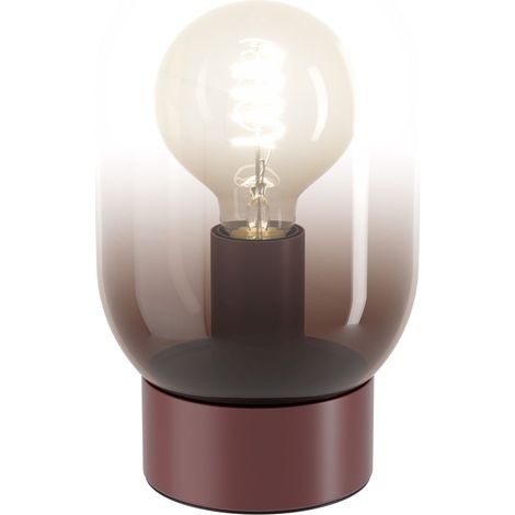 Eglo Tischleuchte Lequile E27 Ø 15 x 25,7 cm rot/braun Lampen (1/2)