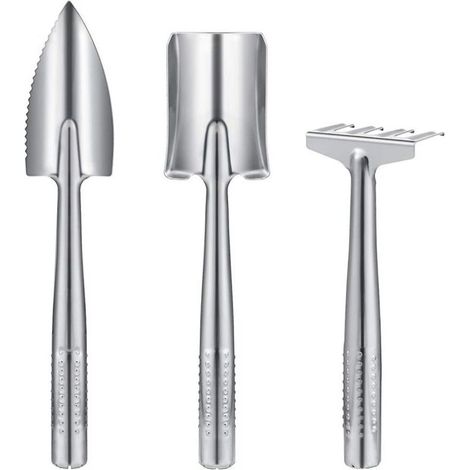 3-teiliges Gartenpflege-Set, Gartengeräte aus Edelstahl, Mini-Gartenwerkzeuge für Kinder und Erwachsene (1/5)