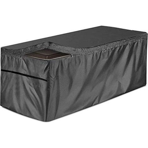 – Housse de protection pour coffre de rangement 130 x 60 x 71 cm – Tissu Oxford imperméable – Résistante aux UV et aux déchirures – Sangles de sécurité (1/5)