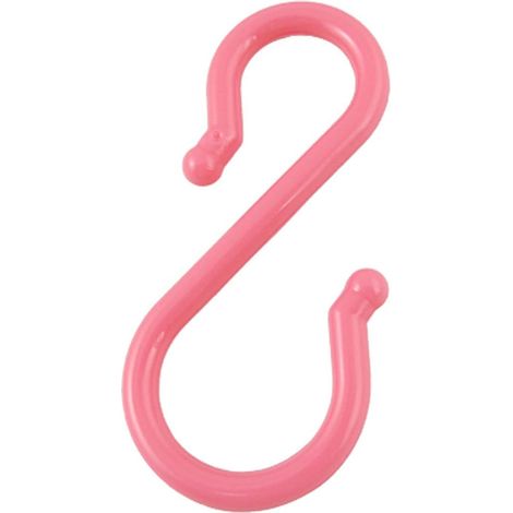 4 pièces Haken Schal Handtuch Apparel rose Kunststoff S Rohr S-Haken Aufhänger
