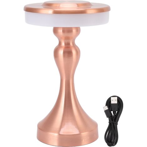 Jeffergarden Lampe de Table LED Portable tactile, 3 niveaux de température de couleur, Rechargeable, veilleuse pour enfants, pour salle à manger, chevet, Table en cuivre (1/5)