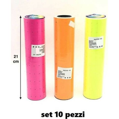 Trade Shop - Rotoli Etichette Adesive Colorate Per Macchina Prezzatrice Uso Negozio Prezzi -