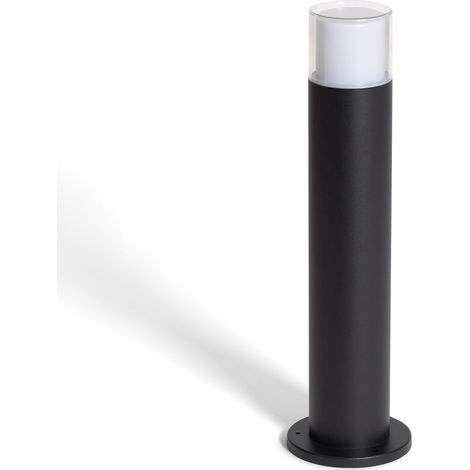 Balise Extérieure en Saillie sur Pied 50cm Aluminium Docker Noir (1/5)